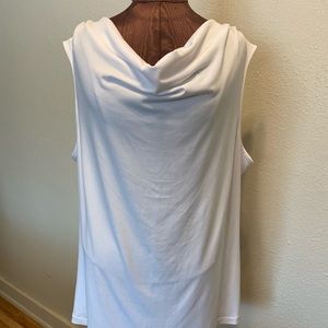 NWT White, Draped neck Tank